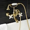 Kingston Brass AE559T7 7-Inch Wall Mount Tub Faucet with Hand Shower, Brushed Brass AE559T7 - alternate 4